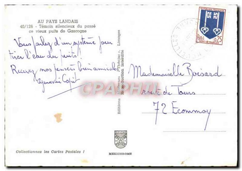 Postcard Modern Au Pays Landais Silent Witness password that old wells Biscay