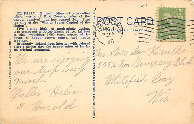 Ice Palace  St. Paul,  MN