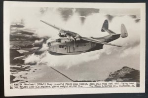 Mint Usa Real Picture Postcard Martin Mariner Navy First Line Bomber