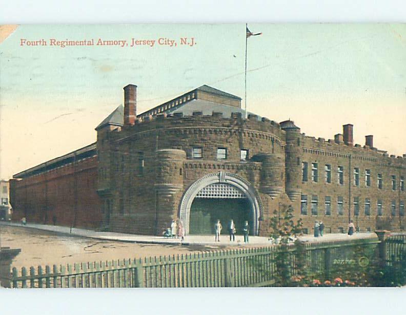 Divided-Back REGIMENTAL ARMORY BUILDING Jersey City New Jersey NJ G2434