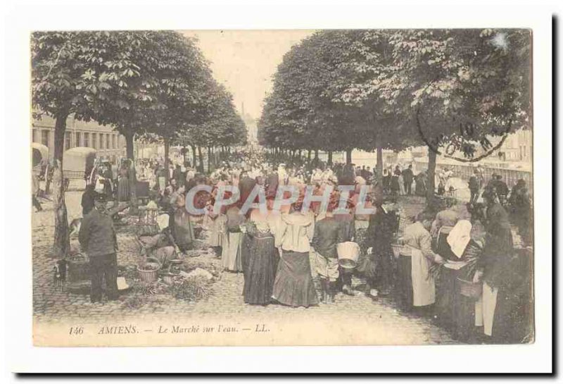 Amiens Old Postcard The walk on & # 39eau TOP