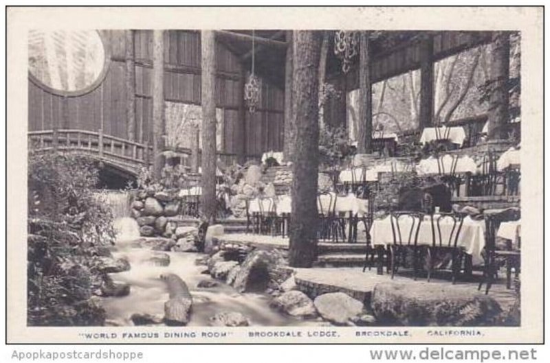 California Brookdale World Famous Dinning Room Brookdale Lodge Real Photo