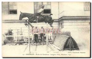 Old Postcard Horse Equestrian Saumur Cavalry School