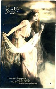 Loreley Hand Colored Postcard - 1910