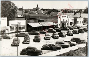 c1950s Black Hills SD SHARP RPPC Wall Drug Street View Riata Real Photo Car A194