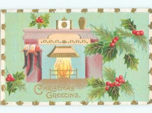 Divided-Back CHRISTMAS SCENE Great Postcard W8586