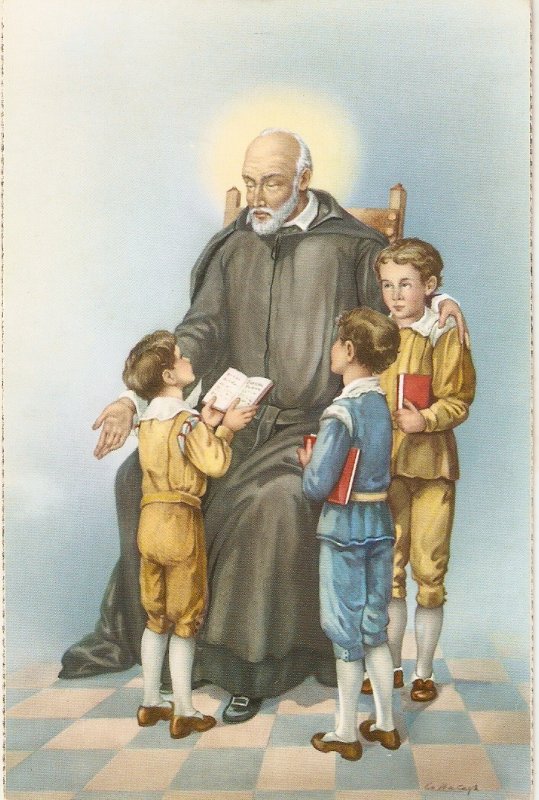 Sanj José de Calasanz Nice vintage Spanish relligious postcard