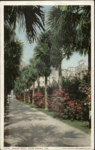 Palm Beach FL Ocean Walk c1910 Detroit Publishing Postcard