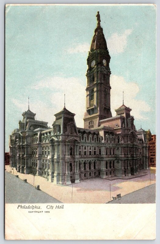 1907 City Hall Philadelphia Pennsylvania PA Roadway Building Posted Postcard