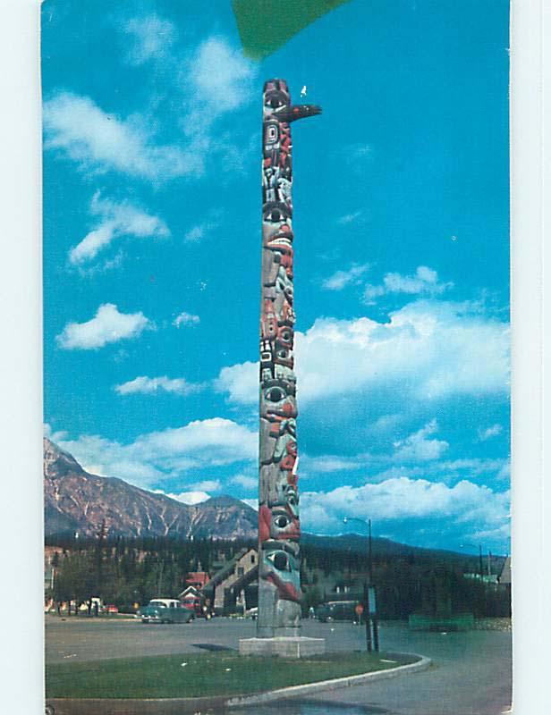 Tape Repair - Pre-1980 NATIVE INDIAN TOTEM POLE Jasper Alberta AB p9320