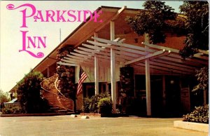 Fresno, CA California  PARKSIDE INN Best Western Motel  ROADSIDE Chrome Postcard