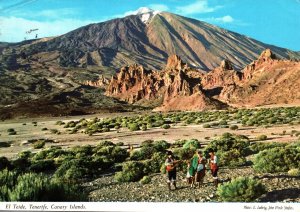 VINTAGE CONTINENTAL SIZE POSTCARD EL TEIDE TENERIFE CANARY ISLANDS