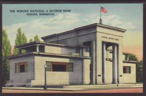 Winona National and Savings Bank Winoa MN Postcard 4339