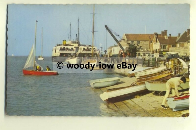 f0066 - Lymington to Yarmouth Car Ferry at Yarmouth Isle of Wight - postcard