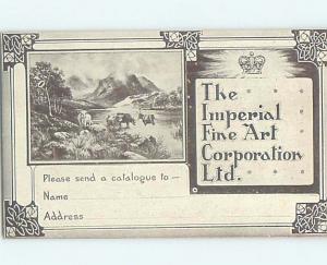 Pre-Linen postcard ad THE IMPERIAL FINE ART CORPORATION - LONDON UK HL7465