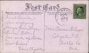 Queenstown Maryland MD Harbor SCARCE c1910 Postcard