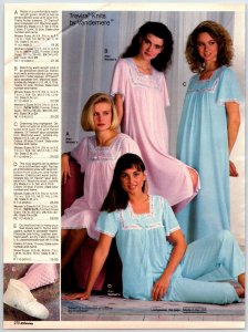 1980's  Pretty Ladies In Robes Lounge Ware Sleep Wear Print Ads Vintage Clipping