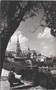 Hungary Budapest Halászbástya Castle Fisherman's Bastion Vintage RPPC 09.21