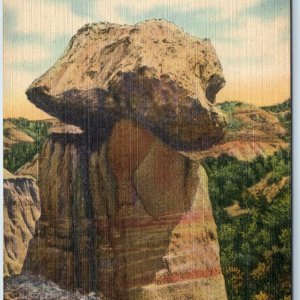 c1940s ND, North Dakota Badlands Cedar Canyon Little Grand Balanced Stump A220