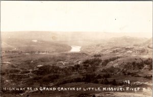 North Dakota Highway 85 in Grand Canyon of Little Missouri River Postcard X11