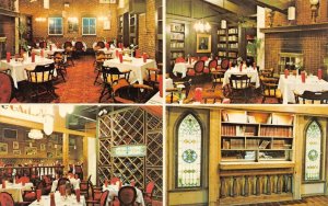 Springfield, Illinois BAUR'S Restaurant Interiors c1960s Chrome Vintage Postcard