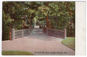 Portland, Me, Rustic Bridge, Riverton Park