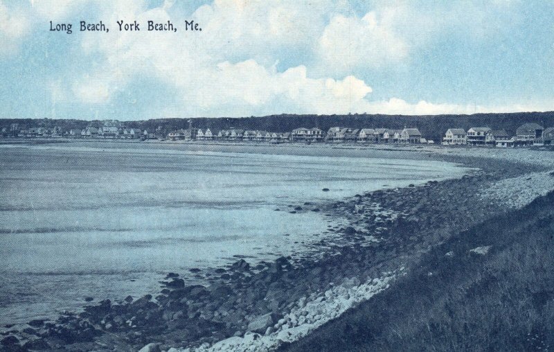 Vintage Postcard Long Beach York Beach Maine ME N. E. Paper And Stationary Pub.