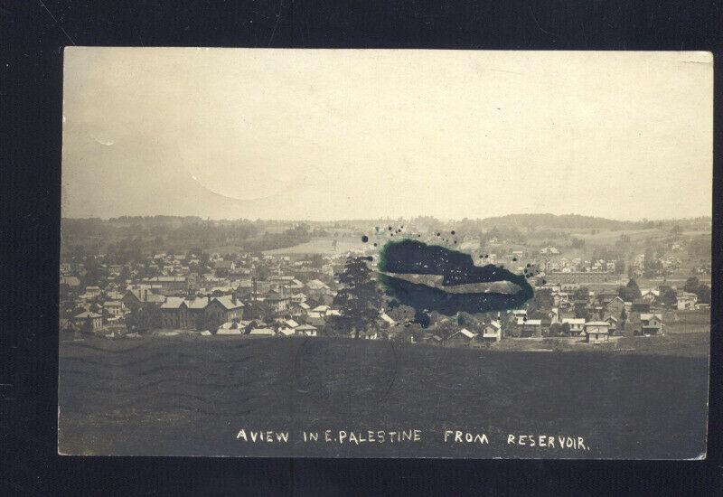 RPPC PALESTINE MIDDLE EAST AERIAL VIEW FROM RESERVOIR OLD REAL PHOTO POSTCARD