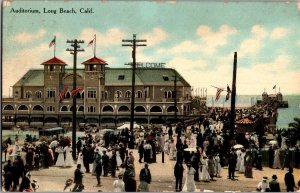 View of Auditorium, Long Beach CA Vintage Postcard I52