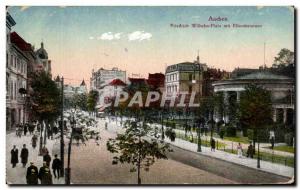 Old Postcard Aachen Friedrich Wilhelm Plalz Mit Elisenbrunnen