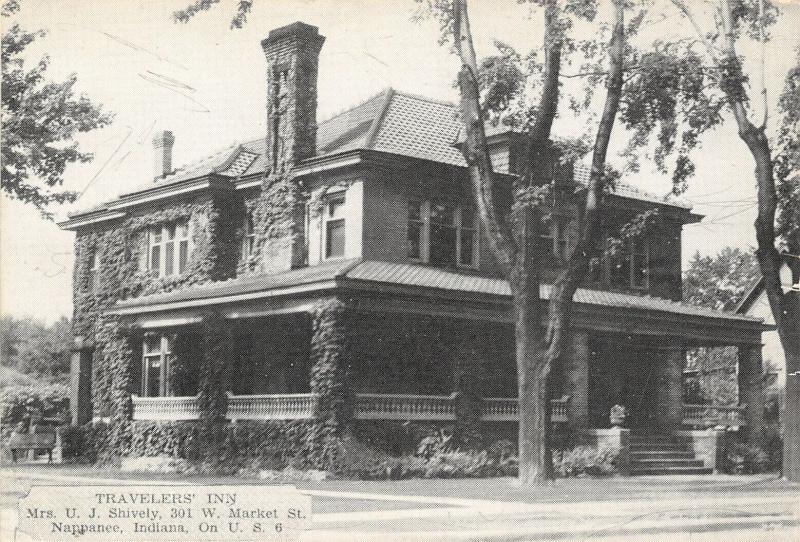 Nappanee IN~It's Gone! Travelers Inn~Mrs UJ Shively~301 West Market St~US 6~1945