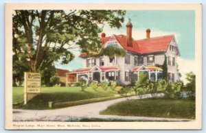 WOLFVILLE, Nova Scotia Canada ~ Main Street RIVARON LODGE Roadside Postcard