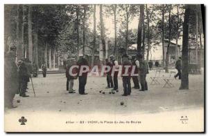 Old Postcard Petanque Vichy Place TOP bowls