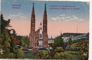 BF15949 wiesbaden wiesbade lulsenplatz mit bonifazinshr germany front/back image