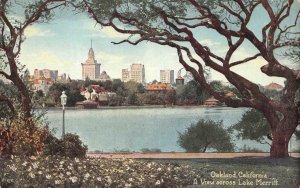 A View Across Lake Merritt OAKLAND, CA Alameda County c1910s Vintage Postcard