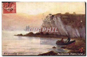 Old Postcard Freshwater Cliffs Isle of Wight