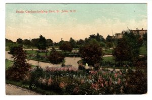 Public Gardens Looking East, St John, New Brunswick, Used 1908, Cartier Stamp