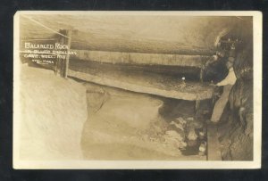 RPPC NOEL MISSOURI BLUFF DWEELERS CAVE INTERIOR MO. REAL PHOTO POSTCARD