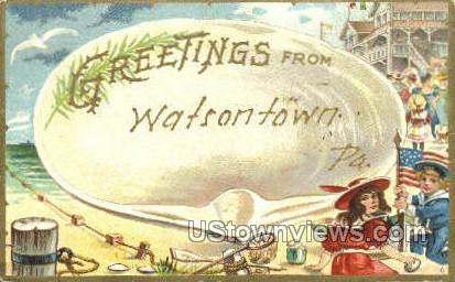 Watsontown, Pennsylvania, PA, Post Card Watsontown PA Writing On Back