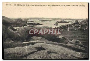 Postcard Old Ploumanach Diplodocus and general view of the Bay of Saint Quirec