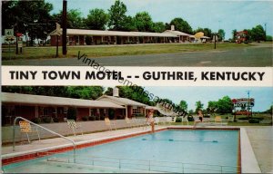 Tiny Town Motel Guthrie Kentucky Postcard PC265