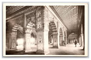 RPPC Interior of Diwan-I-Khas Red Fort Delhi India UNP Postcard Y17