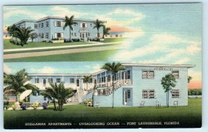 FORT LAUDERDALE, Florida FL - Roadside STELLAMAR APARTMENTS c1940s  Postcard