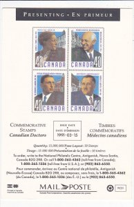 Canadian Doctors 1991 Canada Post Corporation