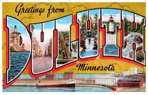 Greetings  Minnesota  Deluth LARGE LETTER