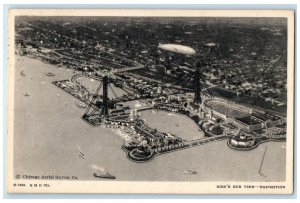 1934 Bird Eye View of Exposition Century of Progress Chicago IL Postcard