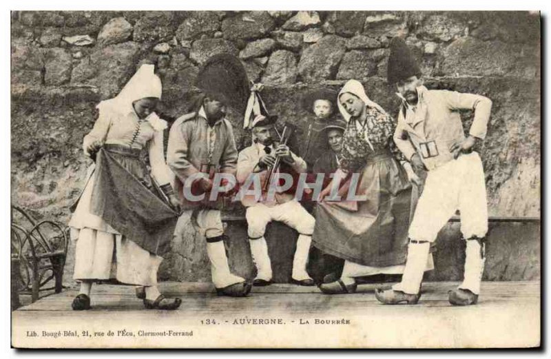 Old Postcard Folklore Auvergne The Mountaineer