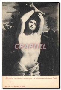 Postcard Old Roma Galleria Campidoglio S Sebastiano di Guido Reni