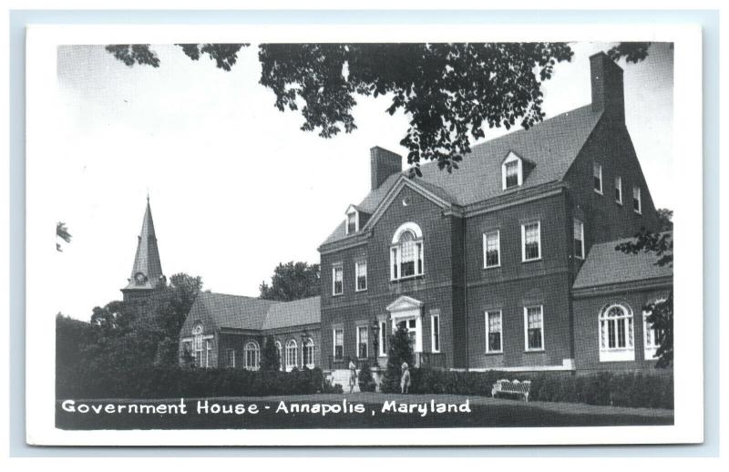 Postcard Government House, Annapolis, Maryland MD 1950+ RPPC H30