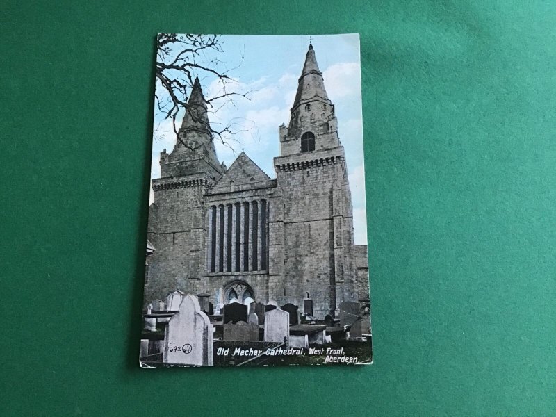 G.B. Old Machar Cathedral West Front Aberdeen Vintage Post Card R45186 